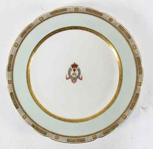 Appraisal: A Minton regimental plate the th South Devon Regiment Dominica