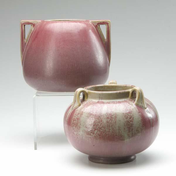 Appraisal: FULPER Two vases in Famille Rose glaze One marked the