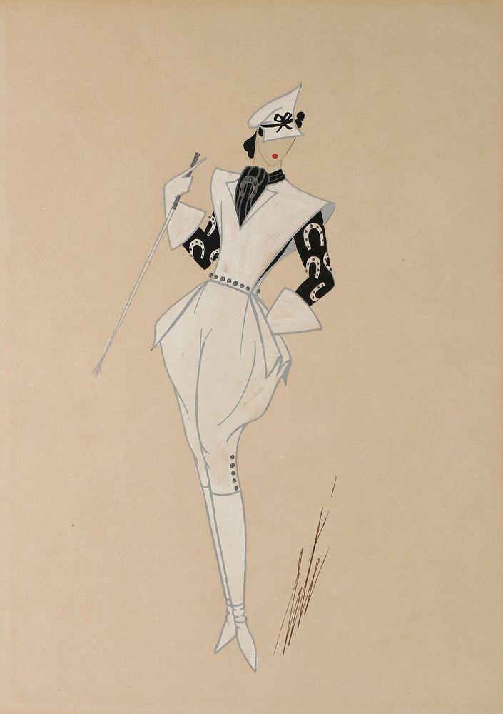 Appraisal: ERTE ROMAIN DE TIRTOFF - GOUACHE ON PAPER Romain De