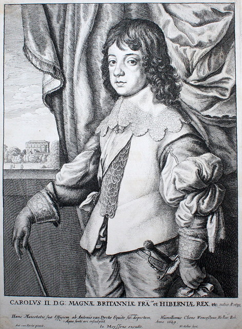 Appraisal: AFTER ANTHONY VAN DYCKCharles II engraved by W Hollar x