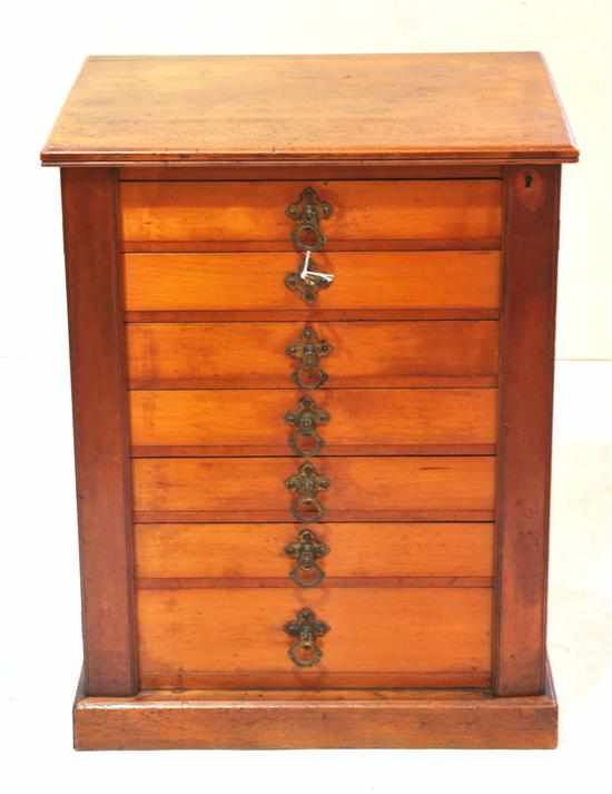 Appraisal: A small late Victorian Kauri pine collector's cabinet