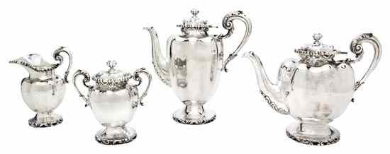 Appraisal: A Mexican Sterling Silver Four Piece Tea and Coffee Service