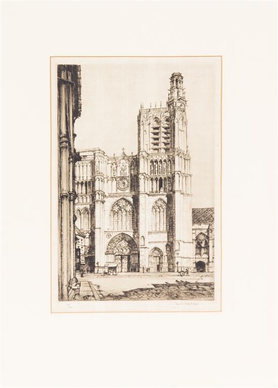 Appraisal: Sale Lot Samuel Chamberlain American - Cathedral de Sens etching