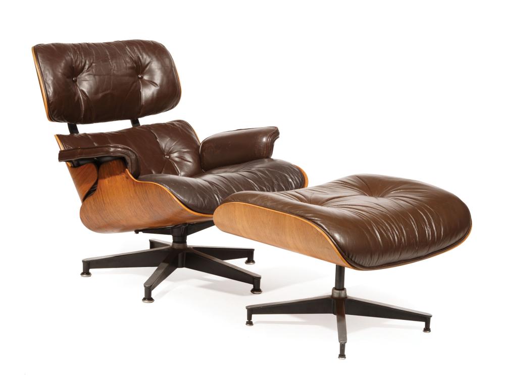 Appraisal: Charles and Ray Eames Lounge Chair and Ottoman Herman Miller