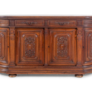 Appraisal: A Renaissance Revival Carved Oak Buffet Late th Early th