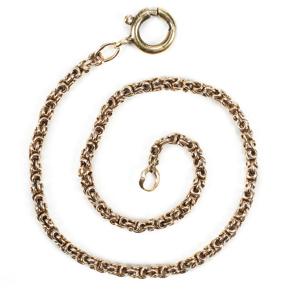 Appraisal: K Yellow Gold Bracelet or Watch Chain One mid-twentieth century