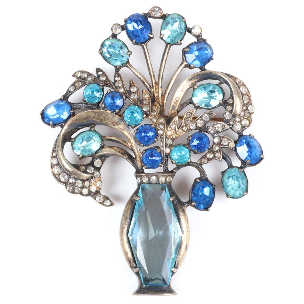 Appraisal: EISENBERG ORIGINAL STUNNING RUTH KAMKE DESIGNED OPEN WORK BOUQUET PIN