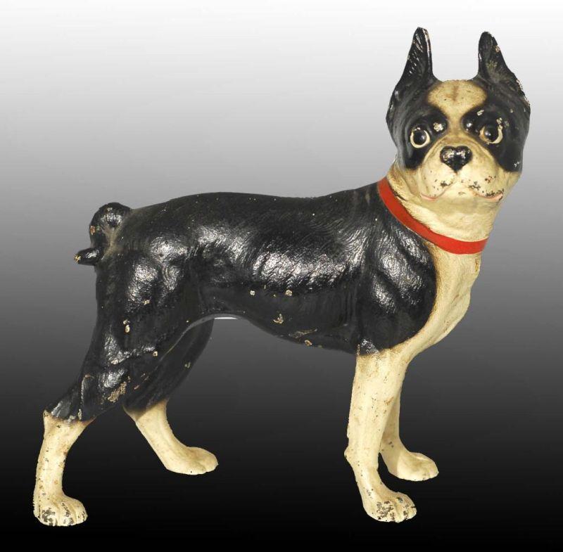 Appraisal: Cast Iron Boston Terrier Doorstop Description Made by Hubley Full