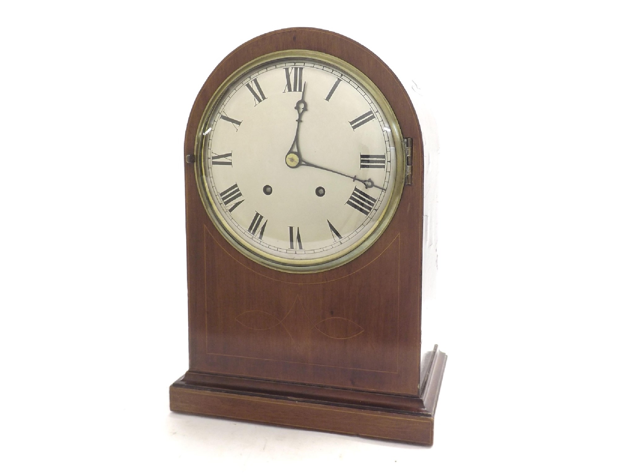 Appraisal: Mahogany ting-tang bracket clock high pendulum