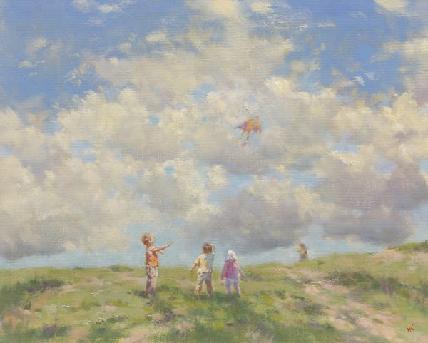 Appraisal: NIKOLAI KOZLENKO RUSSIAN B x canvas Kite From the series