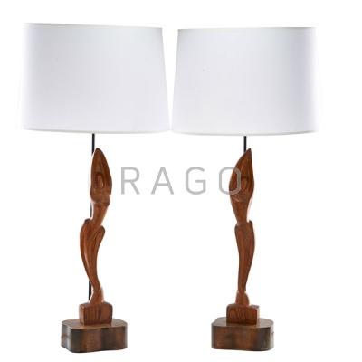 Appraisal: HEIFETZ Pair of table lamps Condition Report