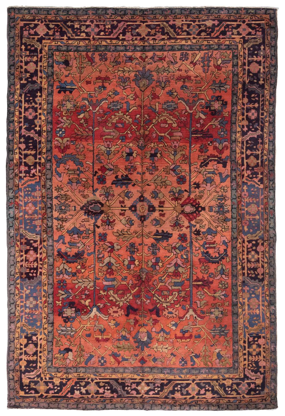 Appraisal: HOOKED RUG IN SERAPI DESIGN X SECOND HALF OF THE