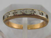 Appraisal: A yellow metal tests carat gold diamond band ring lacking