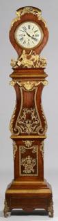 Appraisal: French Rococo Tall Case Clock w Ormolu Mounts French Rococo