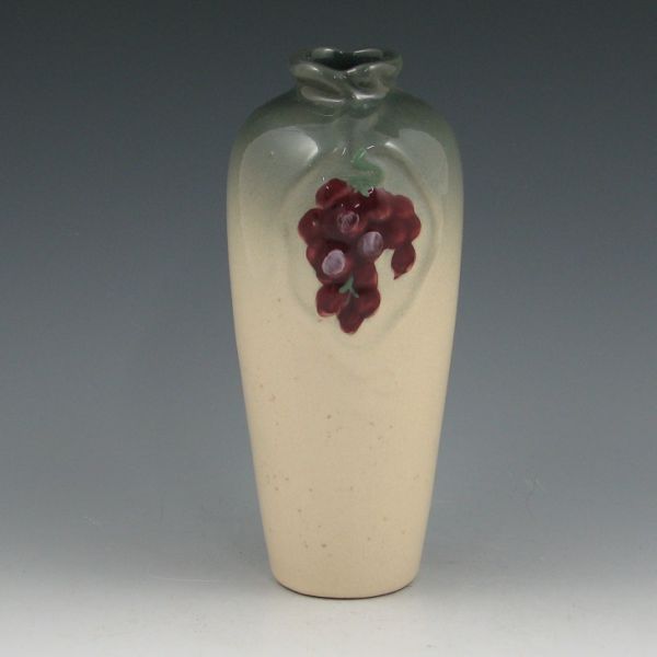 Appraisal: Weller Floretta vase with grape design Faintly marked with Weller