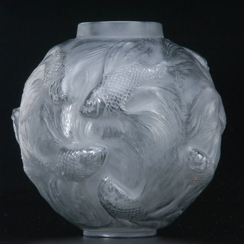 Appraisal: R LALIQUE Vase Formose topaz c M p No Molded