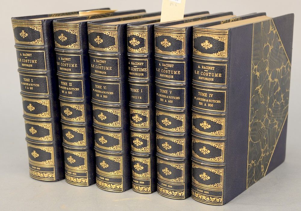 Appraisal: Six volumes by A Racinet Le Costume Historique Paris in