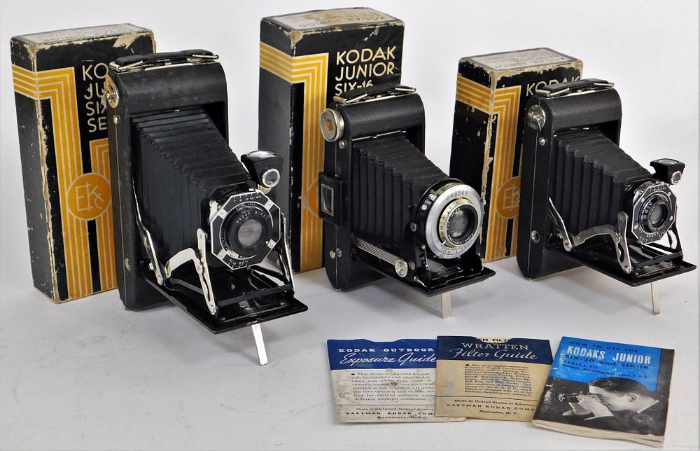 Appraisal: Lot of Kodak Junior Cameras in Original Boxes Lot of