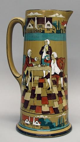 Appraisal: Deldare Ware underglaze painted th century scene with figures in