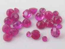 Appraisal: A quantity of loose polished rubies approx carats total