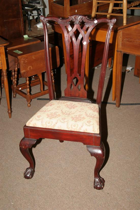 Appraisal: CHIPPENDALE SIDE CHAIR