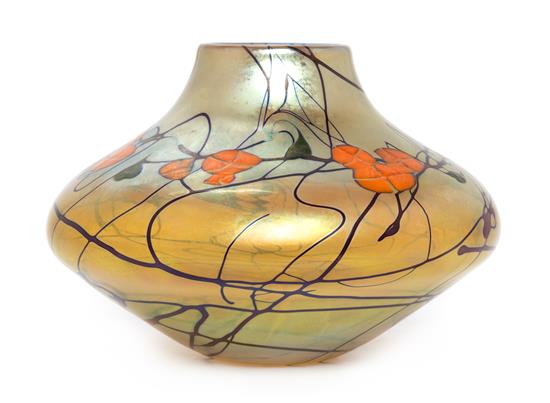 Appraisal: Sale Lot An American Studio Glass Vase Carl Radke of