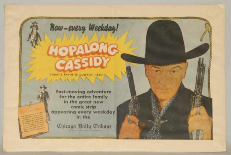 Appraisal: Lot of Hopalong Cassidy Comic Advertisements Post Cereal Newspaper full