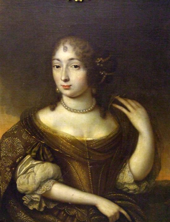 Appraisal: Follower of Sir Peter Lely - half length portrait of