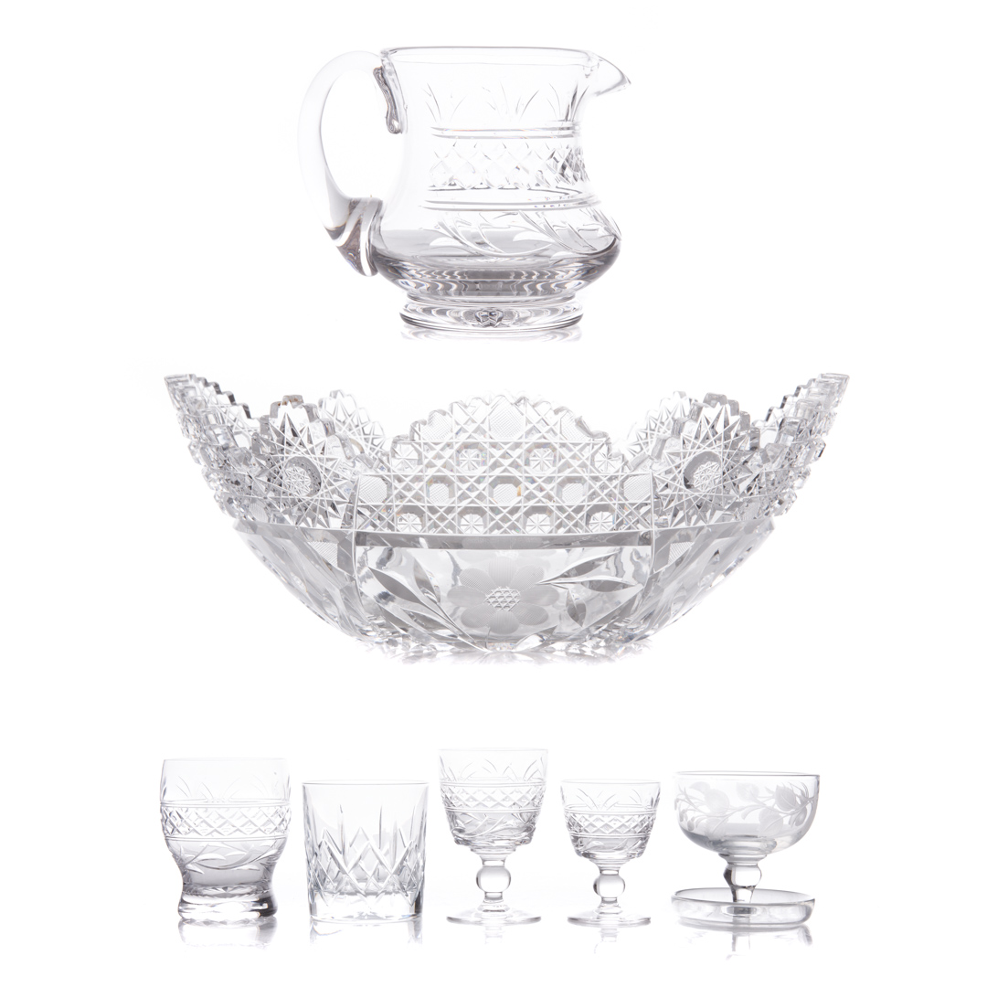 Appraisal: Stuart and other crystal wine stems and objects including Stuart