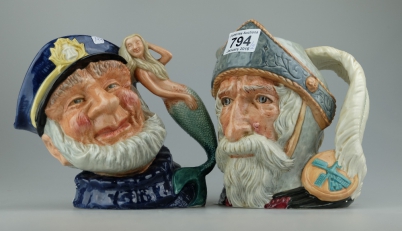 Appraisal: Royal Doulton large character jugs Don Quixote D and Old