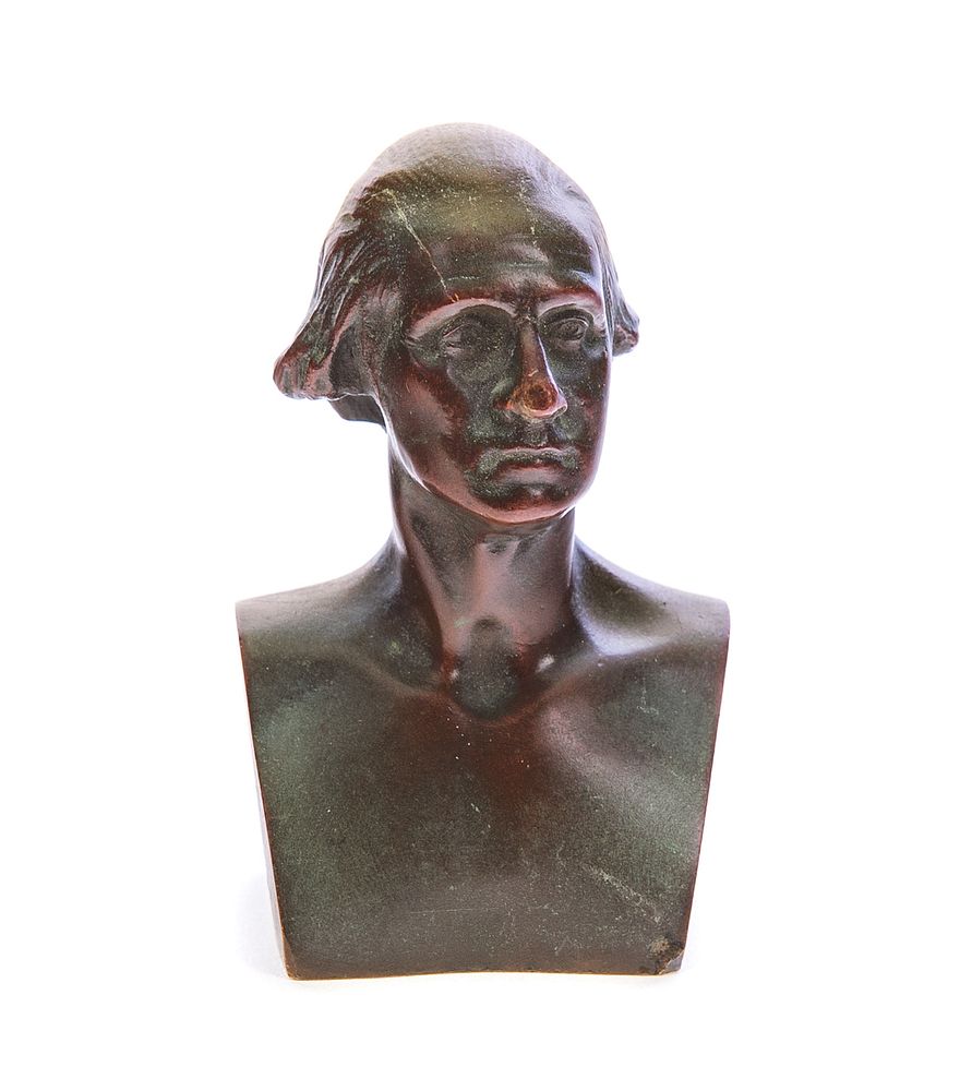 Appraisal: Bronze Bust of George Washington Bronze Bust of George Washington