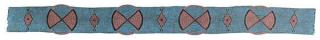 Appraisal: Plains Indian beaded hide blanket strip Plains Indian beaded hide