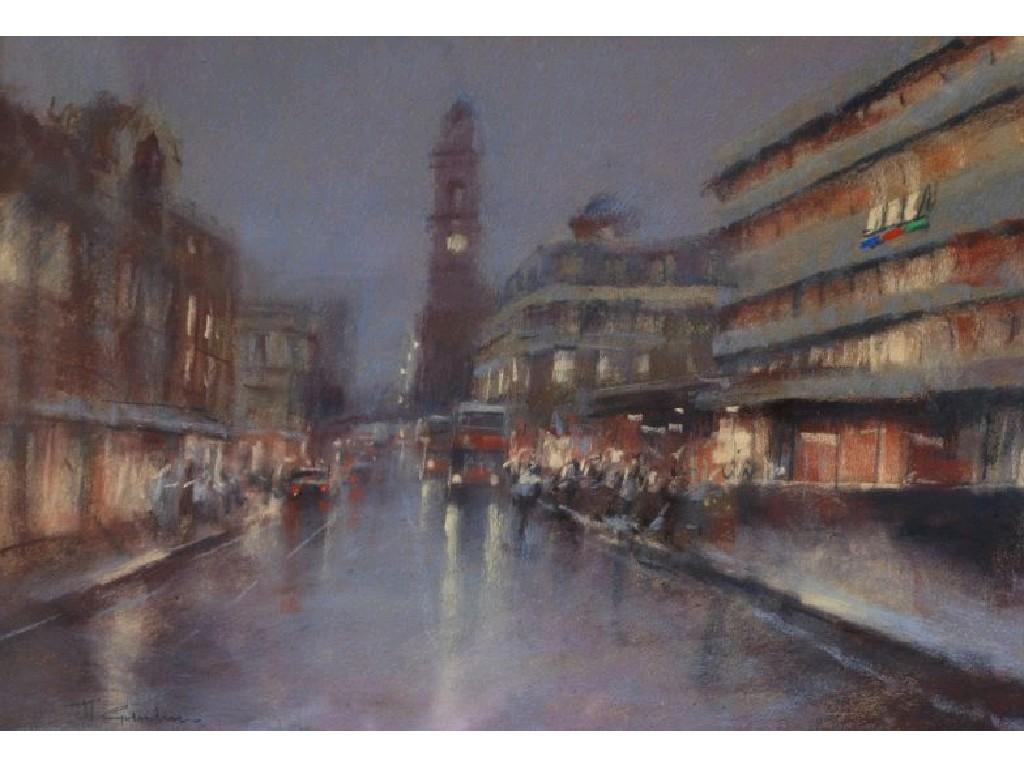 Appraisal: MARC GRIMSHAW b PASTEL DRAWING'Manchester Oxford Road'signed x cm x