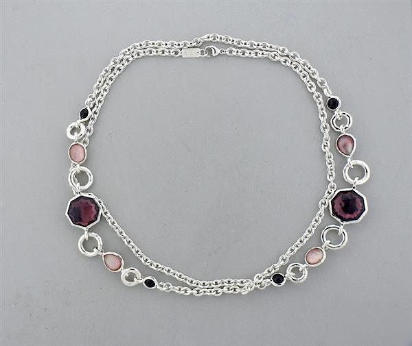 Appraisal: Ippolita Rock Candy Sterling Silver Gemstone Long Necklace METAL Sterling