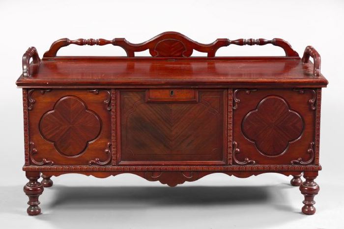 Appraisal: William and Mary-Inspired Mahogany Cedar Chest mid- th century the