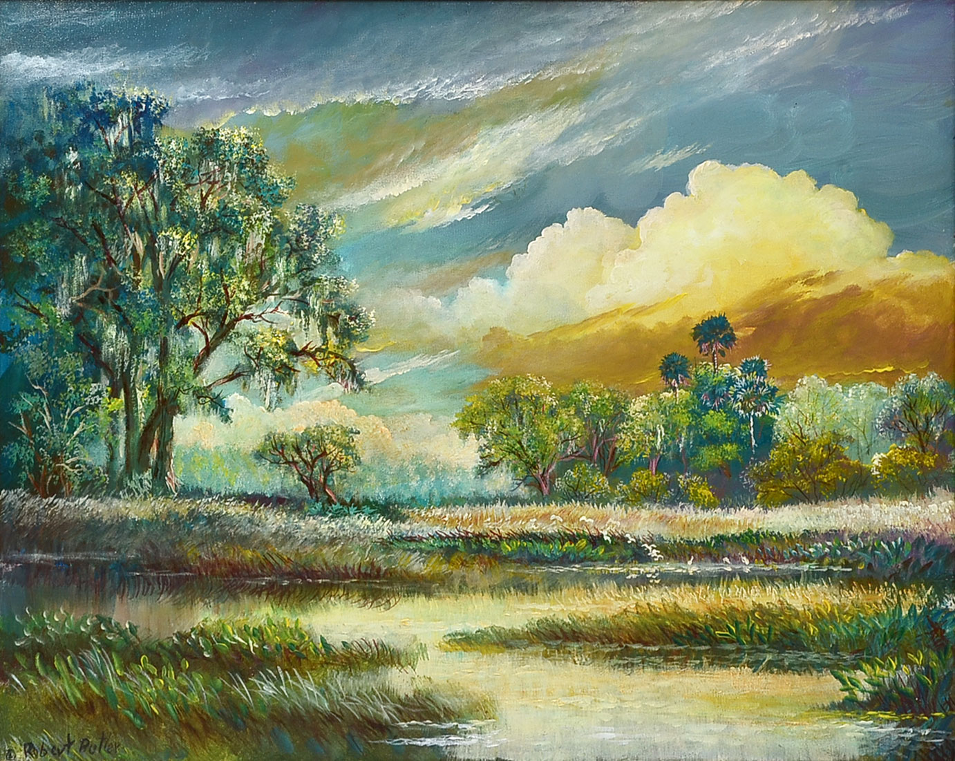 Appraisal: BUTLER Robert American - ''Everglades Storm'' Florida Highwaymen Backwater Scene