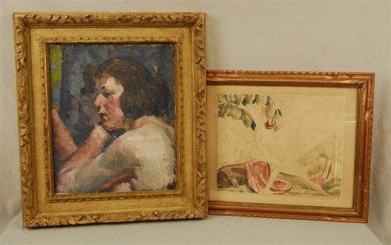 Appraisal: RUSKIN WILLIAMS American - PORTRAIT OF A WOMAN oil on