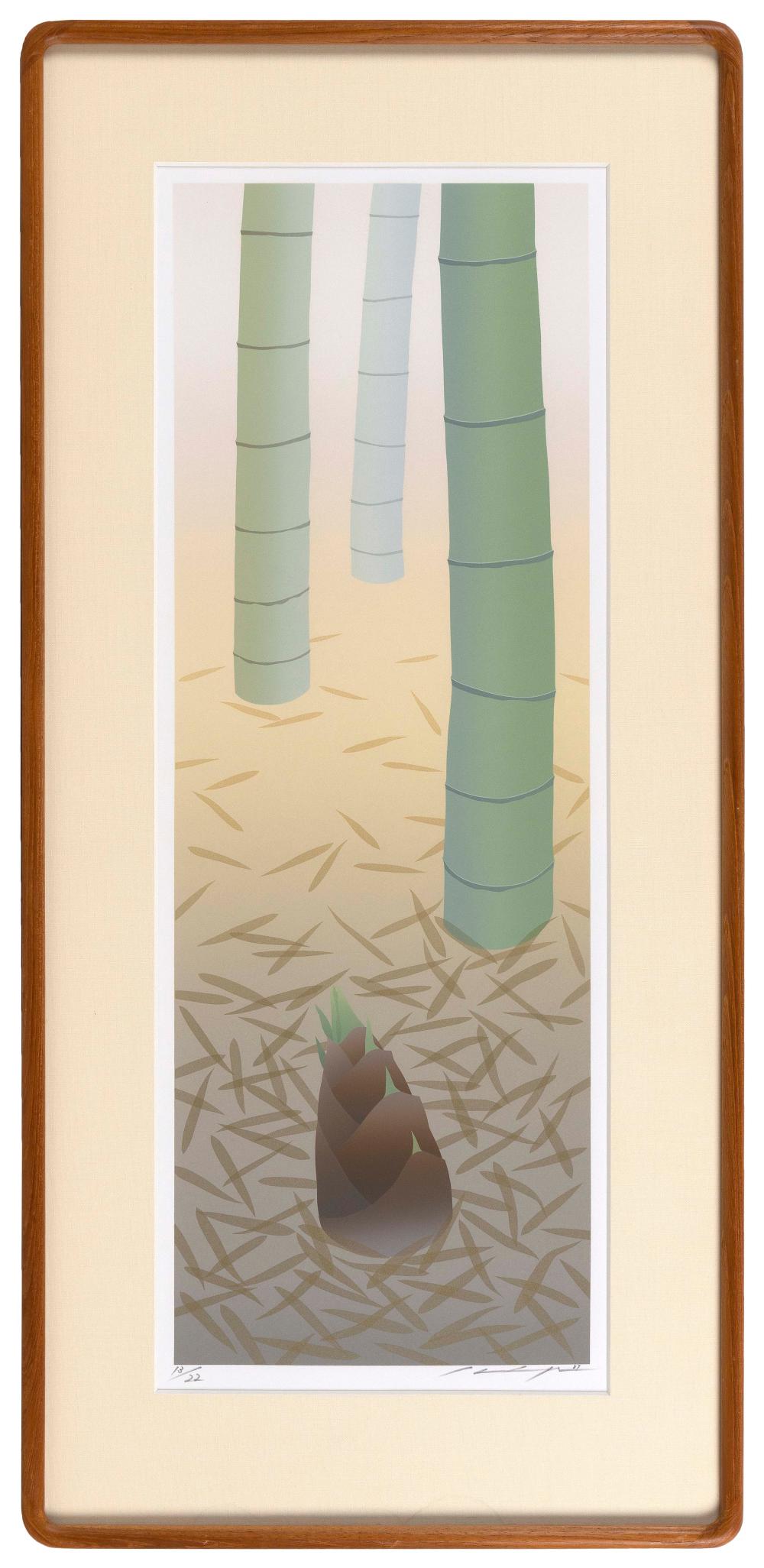 Appraisal: OHASHI SHIGEYUKI JAPAN B BAMBOO SHOOTS III SILKSCREEN X SIGHT