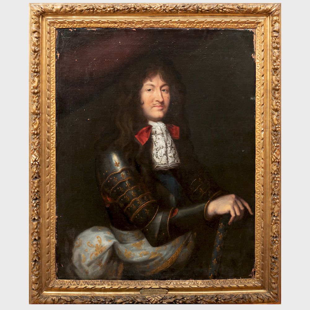 Appraisal: Studio of Pierre Mignard I - Portrait of King Louis