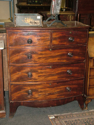 Appraisal: A mahogany chest th century of two short and three