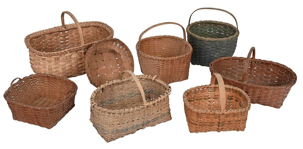 Appraisal: Ten Assorted American Woven Baskets th early th century of