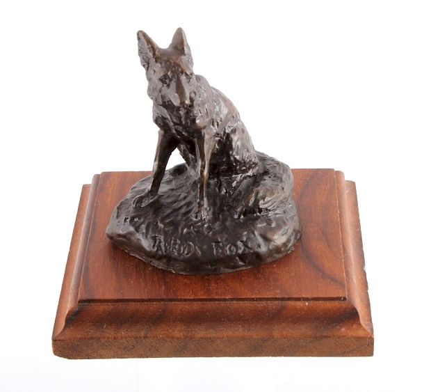 Appraisal: Original Bob Scriver Red Fox Bronze Sculpture This is an