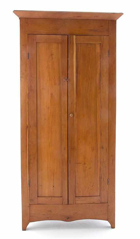 Appraisal: Southern cherry wardrobe possibly Kentucky last quarter th century flat