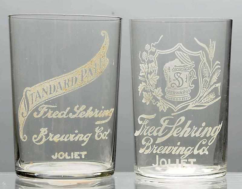 Appraisal: Lot of Fred Sehring Beer Glasses Includes one acid-etched beer