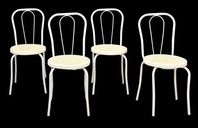 Appraisal: lot of French Parisian metal bistro chairs late th c