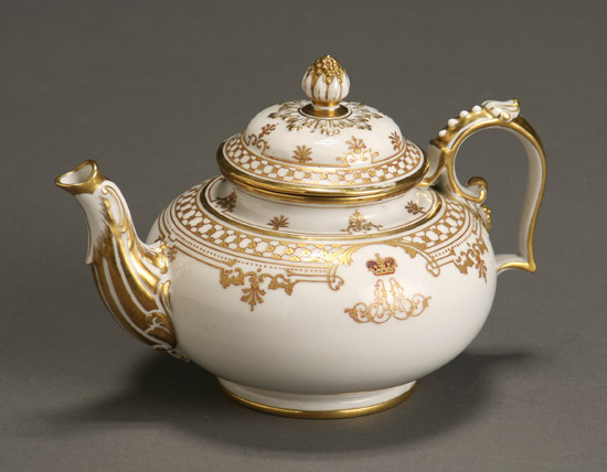 Appraisal: Russian Imperial Porcelain Gilt Decorated Teapot from the Alexander Alexandrevich