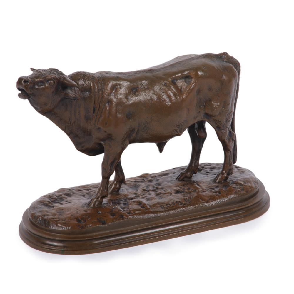 Appraisal: ROSA BONHEUR FRENCH - BULL BRONZE FIGURE ANIMALIER H X