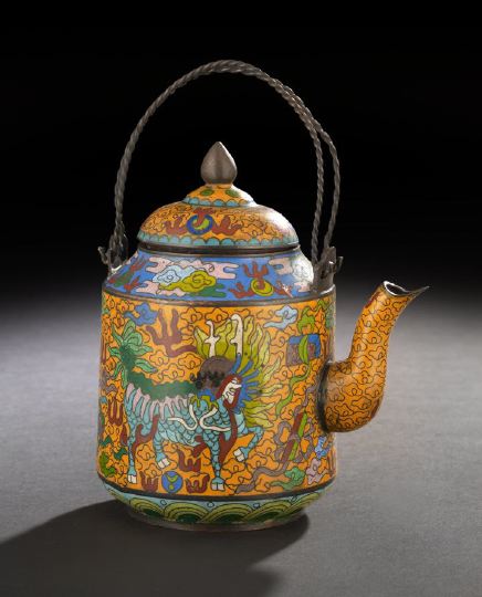 Appraisal: Chinese Cloisonne Teapot and Cover Republican Period ca - the