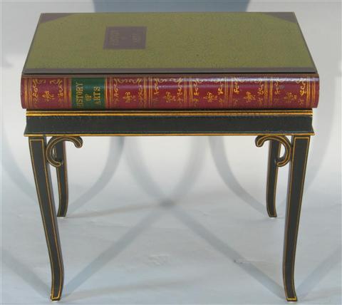 Appraisal: FAUX 'HISTORY OF ARTS' BOOK SIDE TABLE th century the