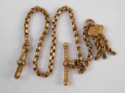 Appraisal: An Edwardian carat gold watch fob with swivel clasp T